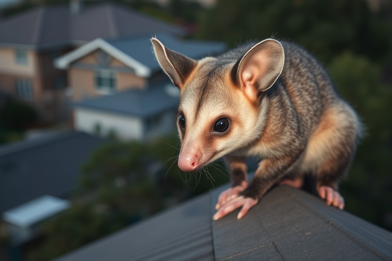 Possum in Romsey residential area